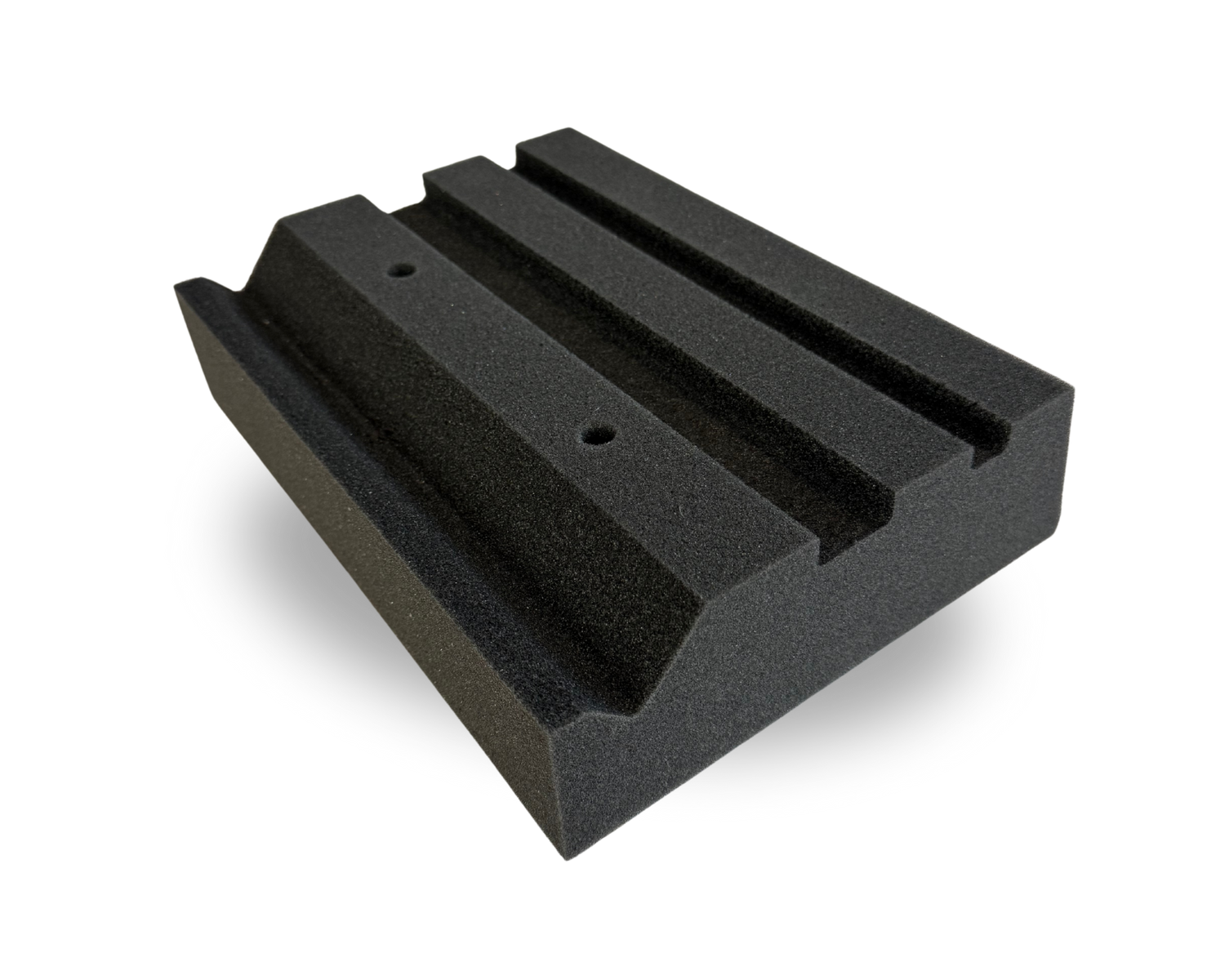 foam cradle with grooves for detailing and weathering work on model trains