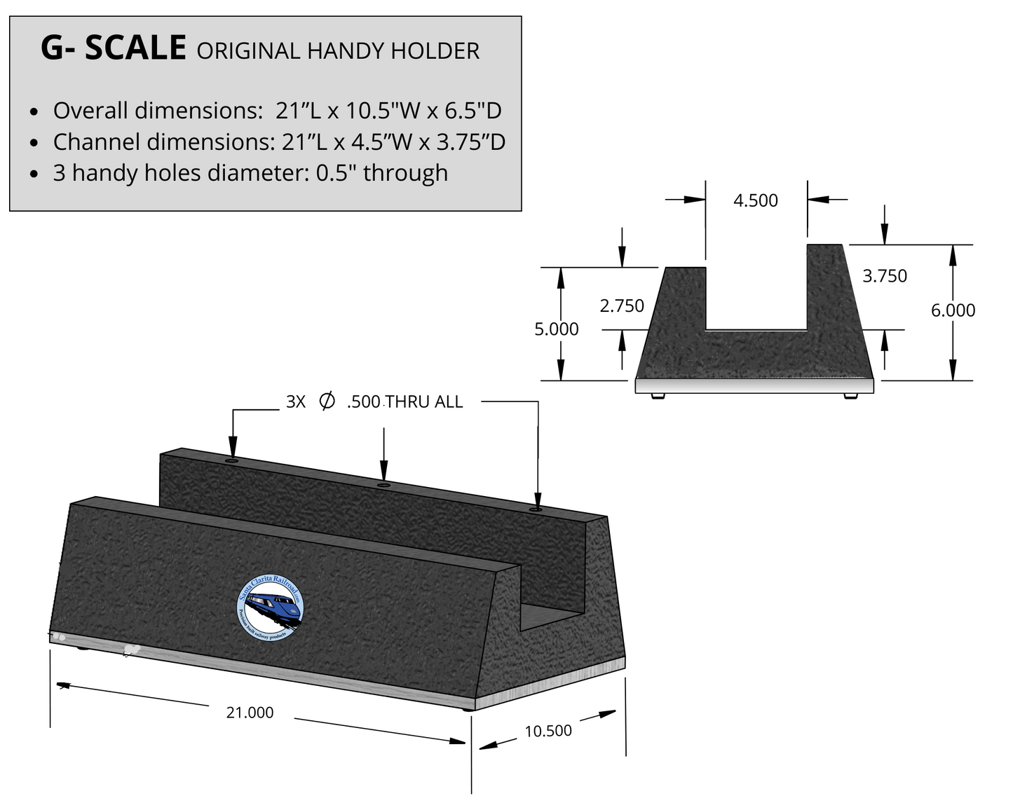 Original G Handy Holder "PRO" with Stabilizing Woodbase