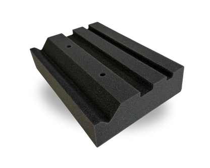 foam cradle with grooves for detailing and weathering work on model trains
