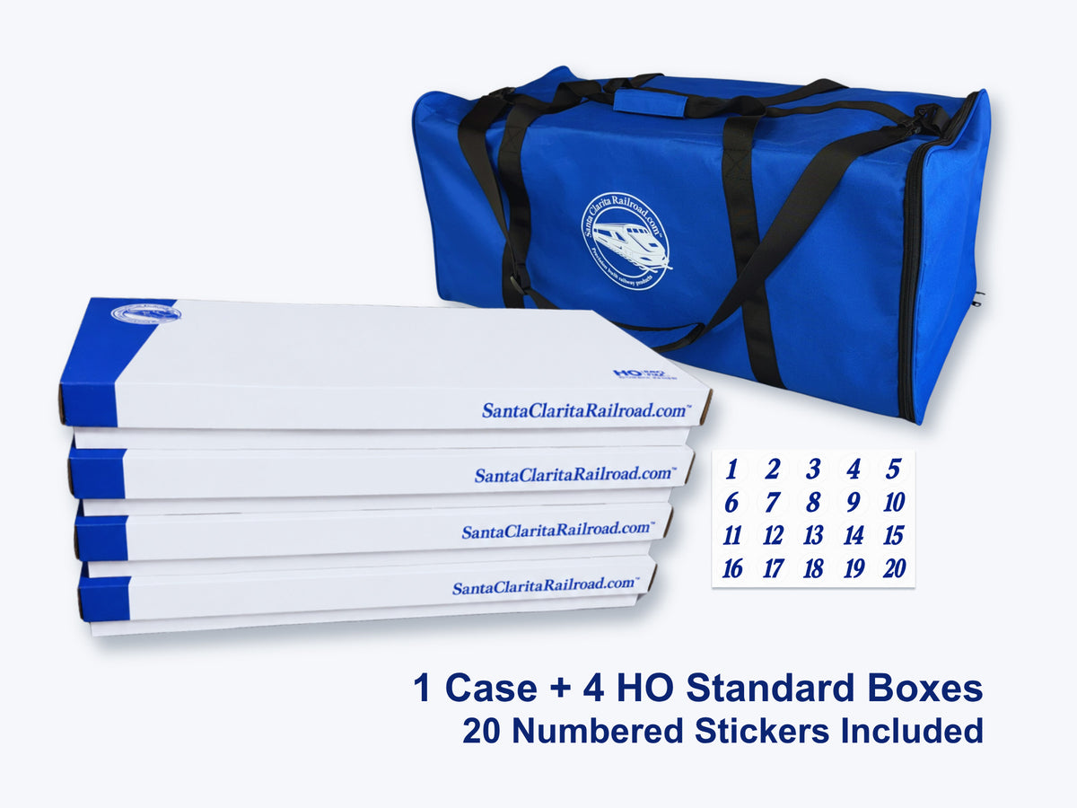 Pro Pak HO Standard Bundle — four HO Standard boxes fanned out beside the Pro Pak Carrying Case
