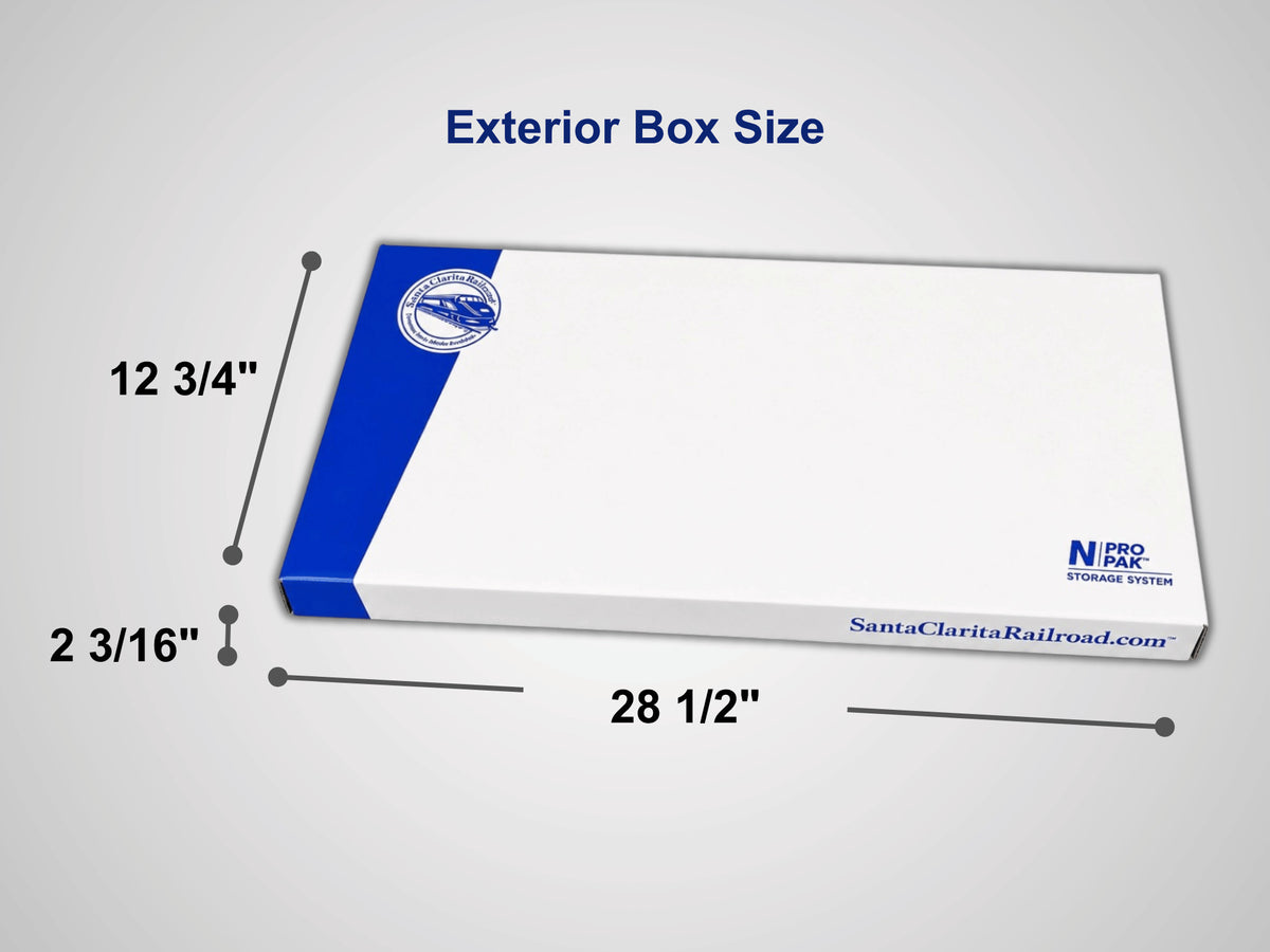 Pro Pak N Standard box exterior dimensions diagram