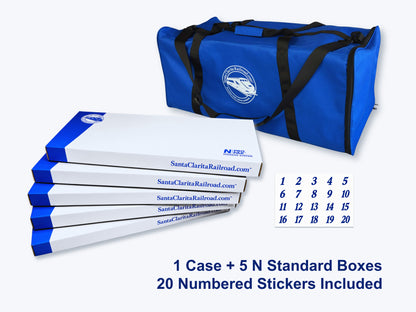 Pro Pak N Standard Bundle — five N Standard boxes fanned out beside the Pro Pak Carrying Case