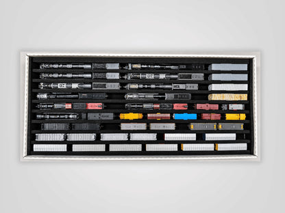 Pro Pak N Standard box loaded with mixed N scale rolling stock