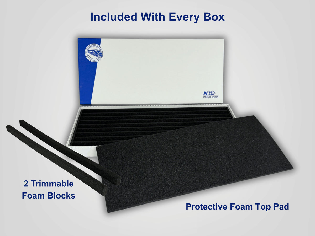 Included with every Pro Pak N Standard box — protective foam top pad and 2 trimmable foam blocks